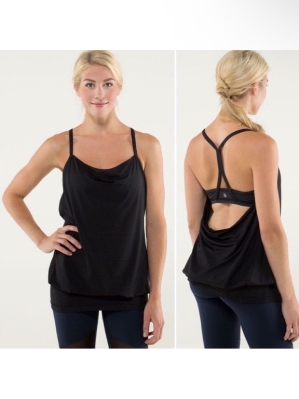 Lululemon C.Y.B. Tank in Black with Built in Bra 8
